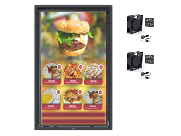 The Display Shield 60-65" (2 fans) anti-glare | Vertical